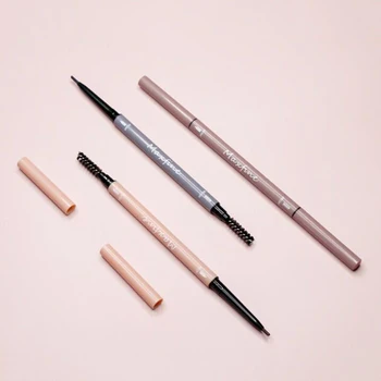 6 цветов Двуглавый ультратонкий карандаш для бровей Водонепроницаемый и защищающий от пота Коричневый Тонкий карандаш для определения формы бровей