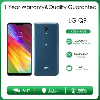LG Q9 4 ГБ + 64 ГБ 16-Мегапиксельная Камера Восстановлена-Оригинальный Разблокированный Телефон С 6,1-дюймовым Wi-Fi, Дешевый Сотовый Телефон С Бесплатной доставкой, Быстрая Зарядка