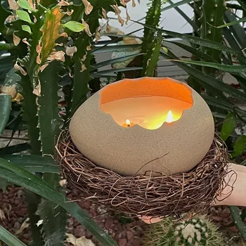 Ароматерапевтическая свеча Creative Egg Shape 250 г Соевого воска, Пчелиного воска, кокосового воска и эфирного масла растений Время горения около 55 часов