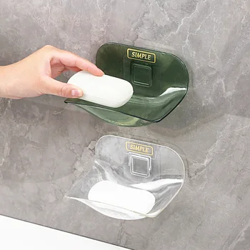 Креативная настенная подставка для мыла для домашнего использования, Неперфорированная Дренажная стойка для хранения, Вешалка для мыла в ванной, Настенная коробка для мыла