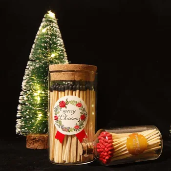 нежный рождественский подарок в стеклянной баночке, изготовленные на заказ палочки с логотипом для спичек