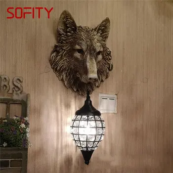 Прикроватная лампа SOURA Modern Wolf Light Креативные Декоративные Хрустальные настенные бра Led для дома Гостиной Веранды